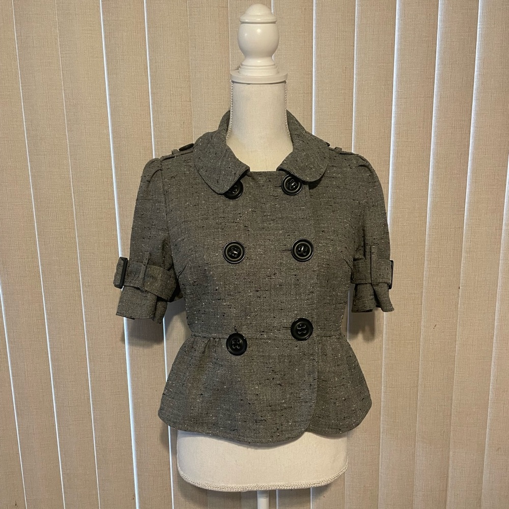 Ella Rose Grey Jacket Top Size 4